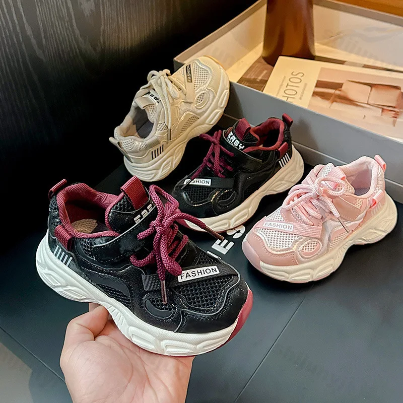 

Children's Mesh Breathable Low Top Casual Sports Shoes 2025 Autumn New Boys' Fashion Trend Versatile Comfortable Chunky sneakers