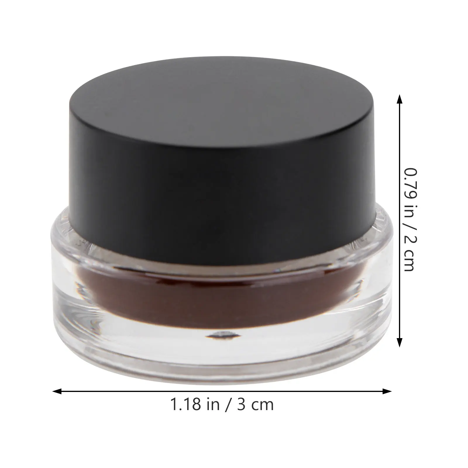 Set di 2 eyeliner in gel e trucco per sopracciglia, impermeabile, a lunga tenuta, texture morbida e setosa, pigmento marrone scuro e nero per occhi definiti