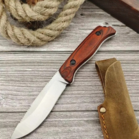 BM 15002 15017 Hunting Fixed Blade Knife High Hardness S30V Steel Wooden Handle EDC Outdoor Tactical Survival Tool with Sheath