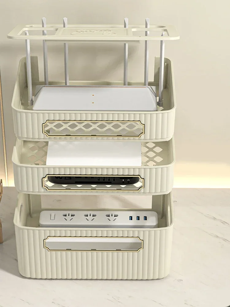 For Home Office Computer TV 3 Tier Plug Board Storage Box Waterproof Modem Cable Router Cover Dustproof Multi Layer Router Box