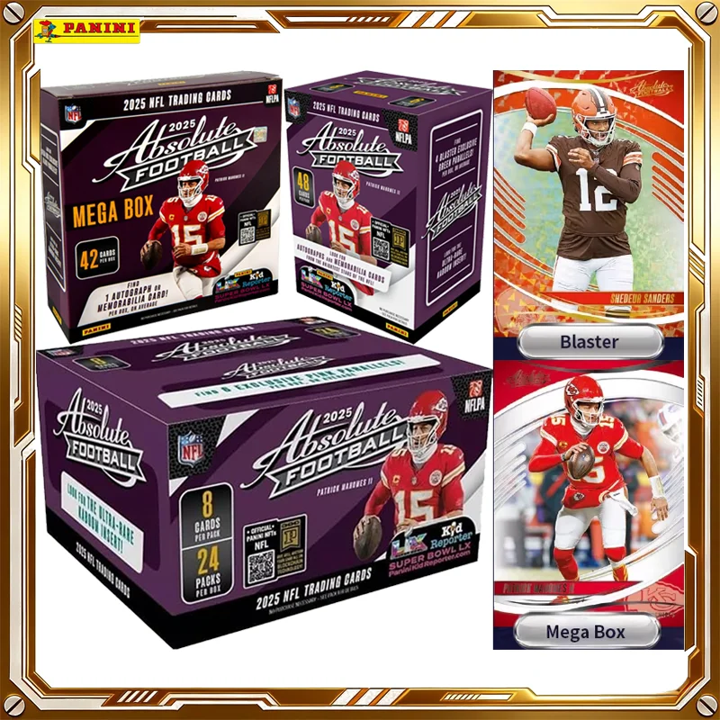 

Коллекционные карточки Panini Absolute Football NFL 2025: Загадочная коробка NPP, аниме-карточки, игровые наборы, подарки на праздники и дни рождения для мальчиков и девочек