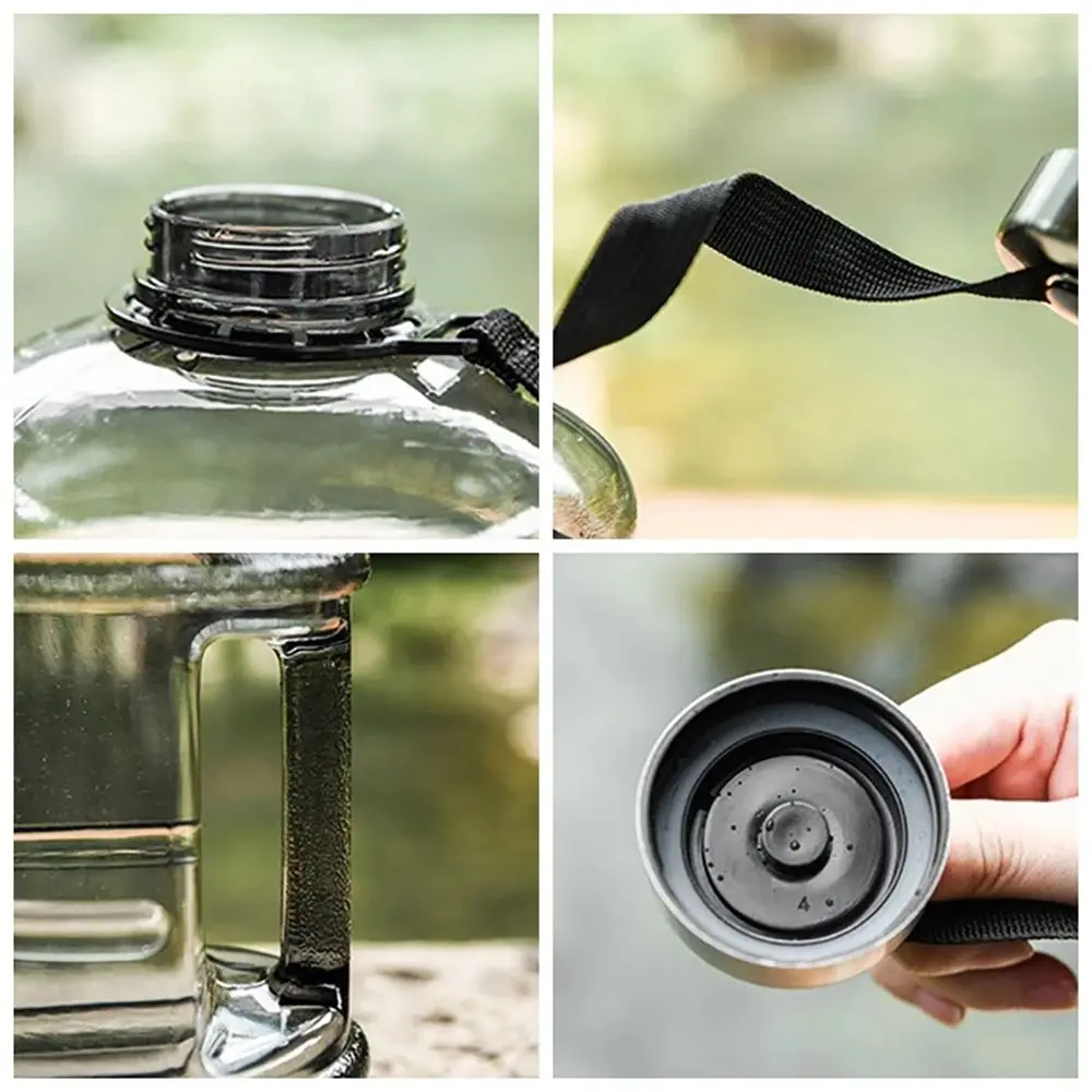 New 2L PETG Large Capacity Water Bottle Training Sports Workout Drink Bottle Shaker Bottle With Handle Outdoor Gym Gallon Bottle