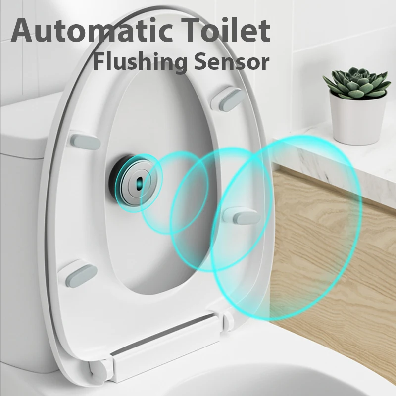 Imagem -02 - Sensor de Flush Automático sem Contato Toalete Sensor de Defecação em Casa Corpo Humano Longe do Assento Acessório do Toalete