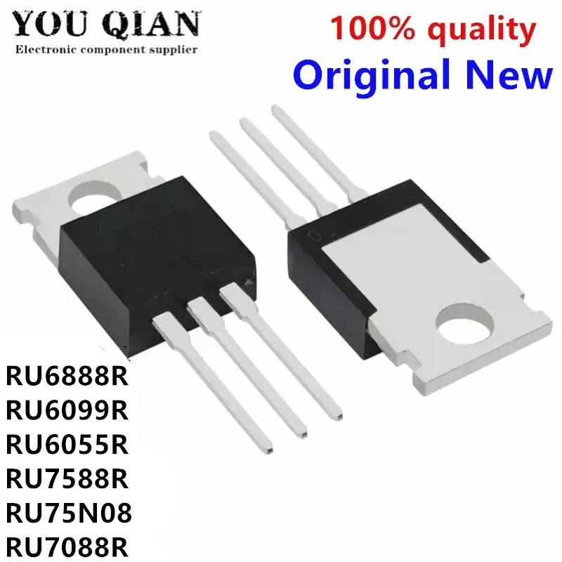 5pcs RU6888R TO220 RU6888 TO-220 RU6888R3 RU6099R RU6099 RU6055R RU6055 RU7588R RU7588 RU75N08R RU75N08 RU190N08R RU7088R