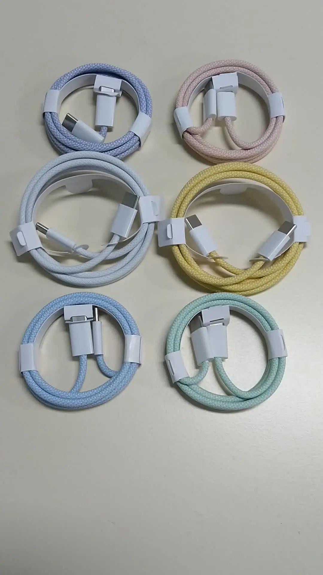 USB-C to Type C Color Cable For Apple iPhone 15 PD 60W Fast Charging For Huawei Xiaomi Samsung Type C Weaving Cable Accessories