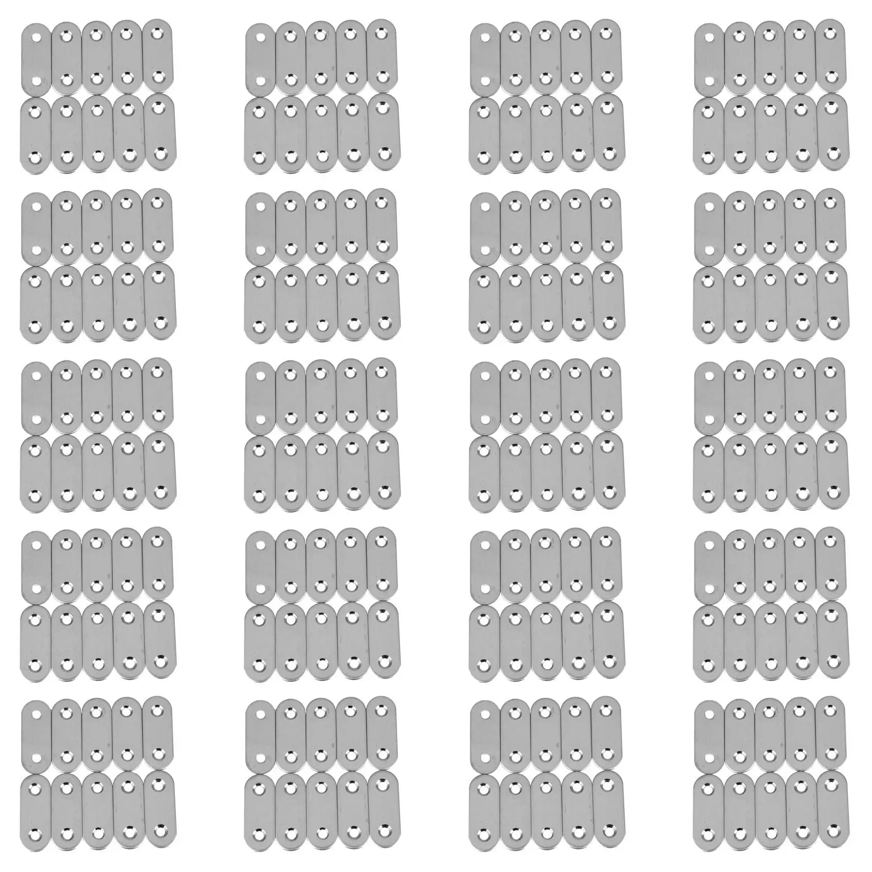ABFY-Flat Mending Plates Repair Fixing Joining Brackets 40X15mm 200Pcs