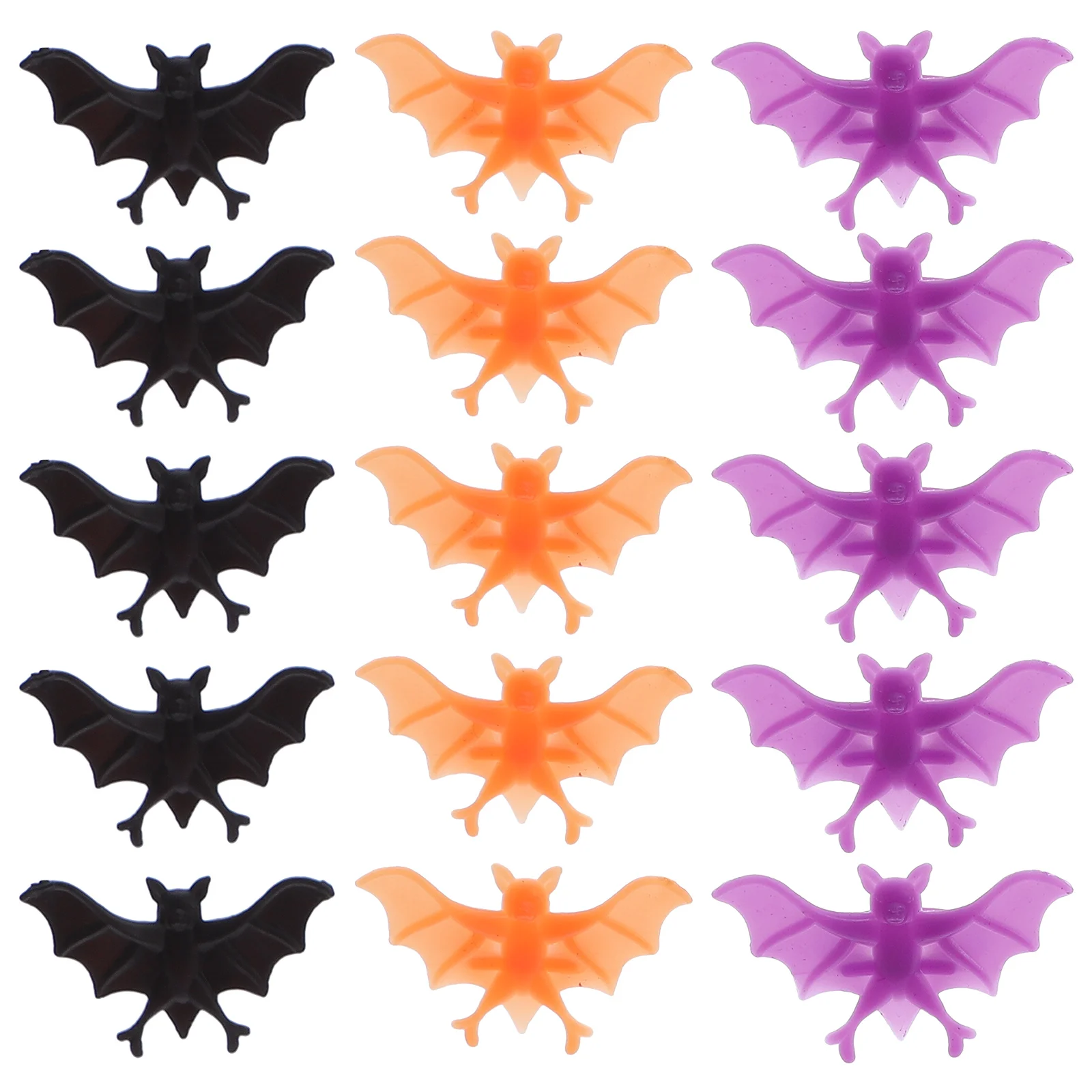 60 Pcs Biscuit Spider Bat Ring Man Child Halloween Toys Color Rings Plastic Children