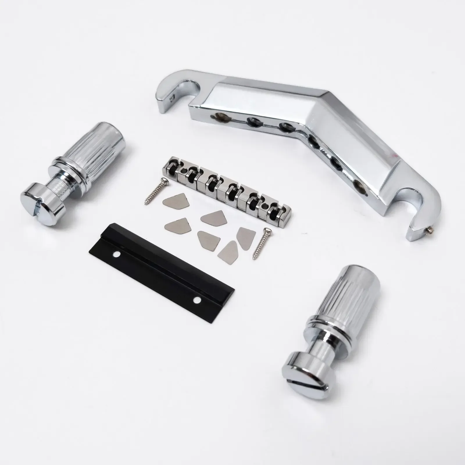 

Guitar Stop Bar Tailpiece with Stainless Steel LSR Roller Nut – For LP SG Electric Guitars Replacement