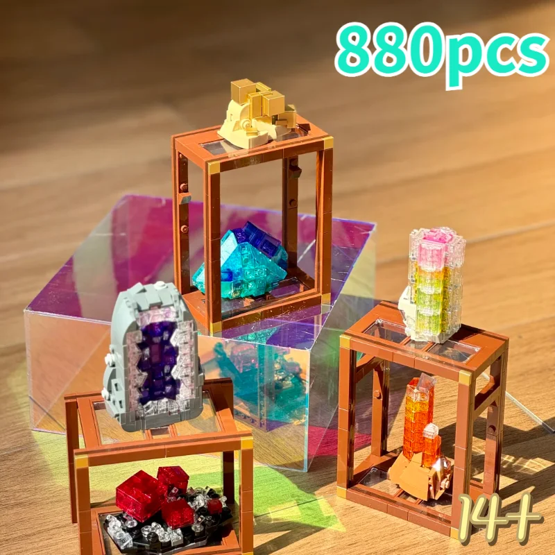

Crystal Gemstone 21362 Building Blocks 880PCS Acrylic Translucent Model Kit Project for Adults kids gifts