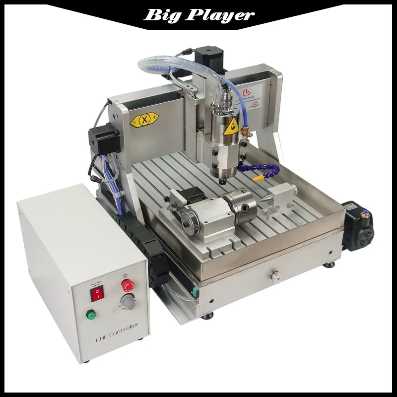 

CNC Engraving Machine 6040 Small DIY Buddha Bead Jade Metal Woodworking Stone Carving with Sink 800W
