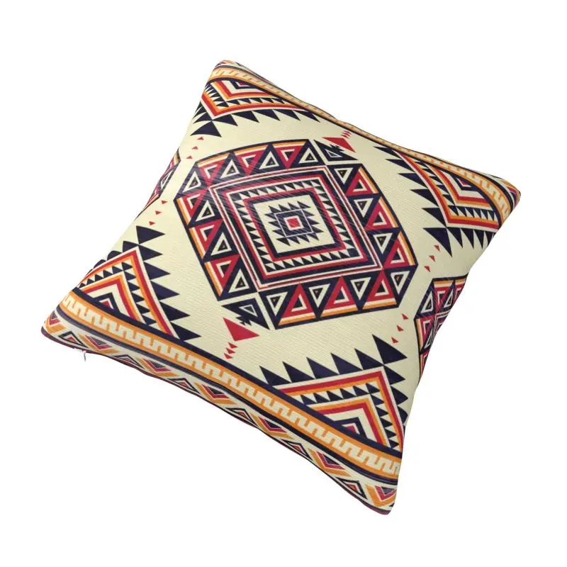 Custom Canyon Navajo Geometric Native Ethnic Cushion Cover 45x45cm Polyester Throw Pillow Case for Sofa Car Square Pillowcase