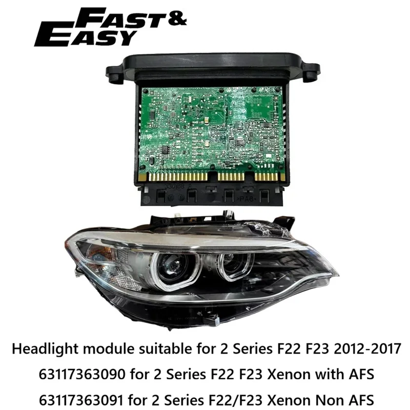 Aftermarket 63117363090 63117363091 LED Headlight Driver TMS Module with AFS and Non AFS for BMW 2 Series F22 F23 Xenon Adaptive