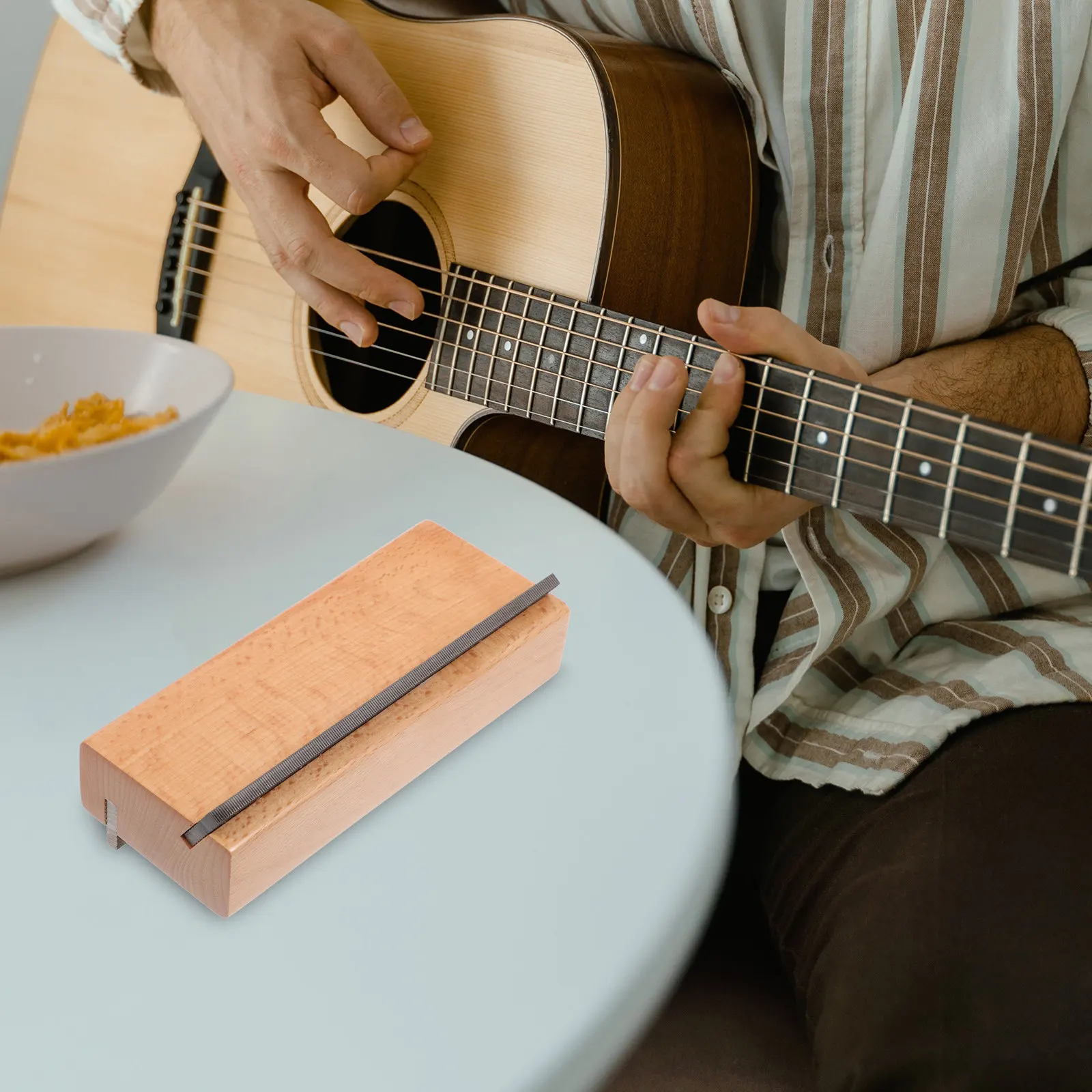 Guitar Fret End Bevel File 35 and 90 Degree Chamfering Leveler Maple Wood Handle Professional Repair Tool