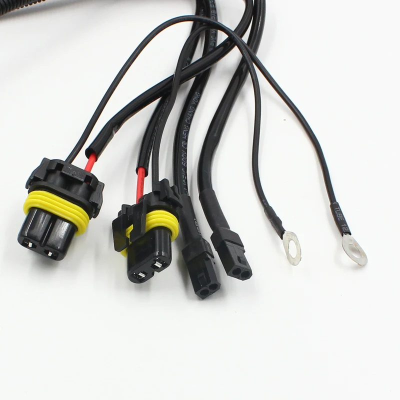 Rockeybright H4 Bi Xenon headlight bulb controller HID xenon bulb H4 hi/lo headlamp relay cable wiring harness for H4 xenon lamp