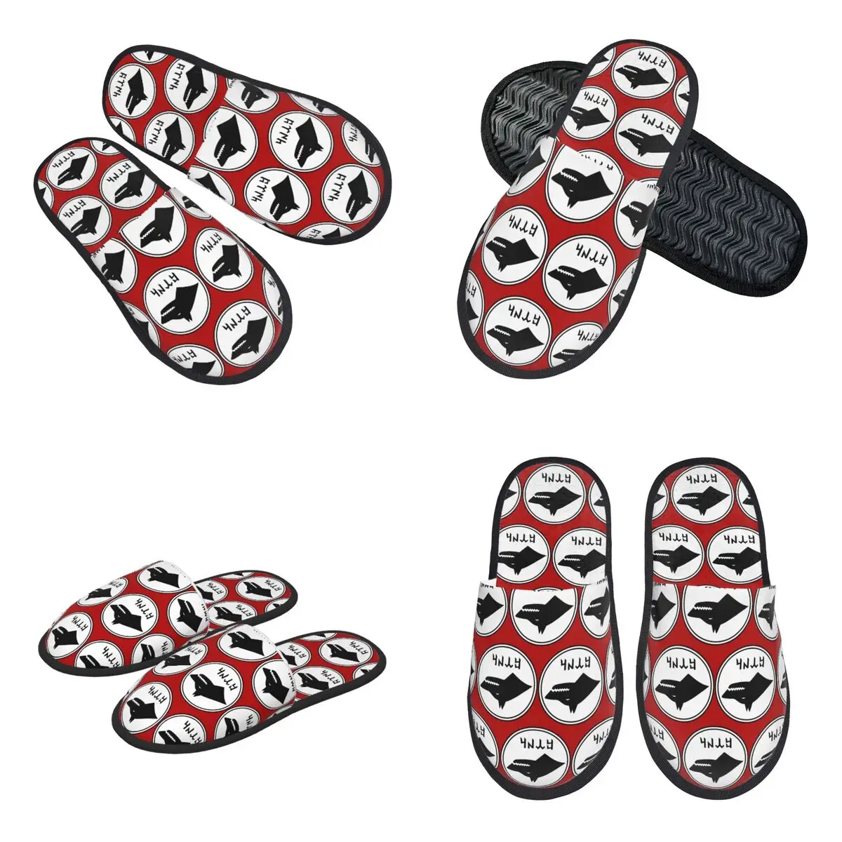Custom Gokturk Turkish Logo Slippers Memory Foam Warm Soft Women House Slipper Indoor Comfy Shoes