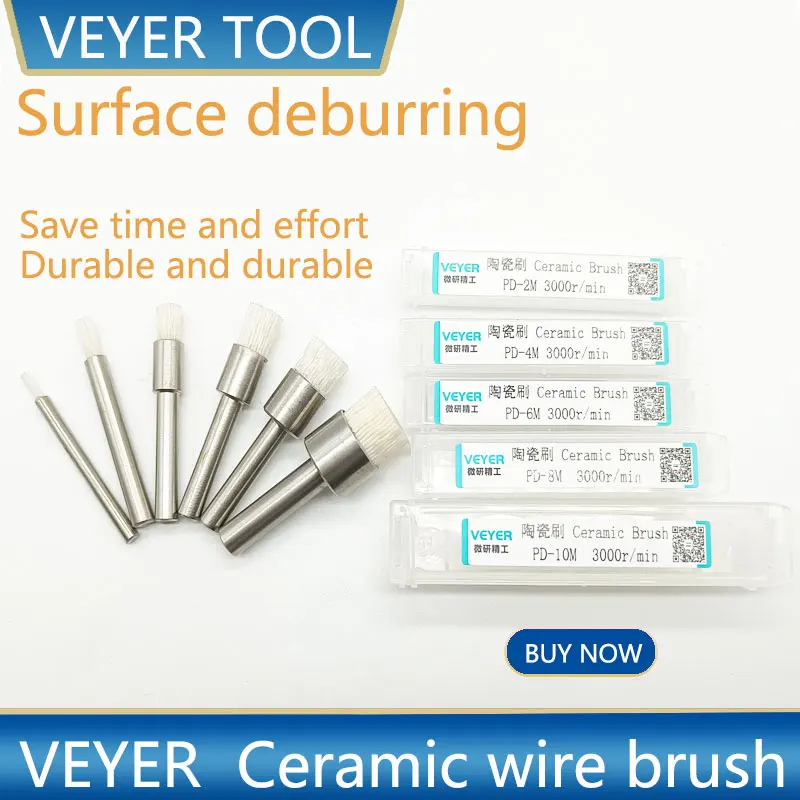 【Shiny】Ceramic Filament Brush 6 Inch 15mm Aluminum Polishing Drill Brush Replace Sanding Paper CNC Tools VEYER