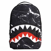 Trendy Shark Tooth Black Marble Commuter Durable Backpack Computer Bag Backpack Men's and Women's Backpack