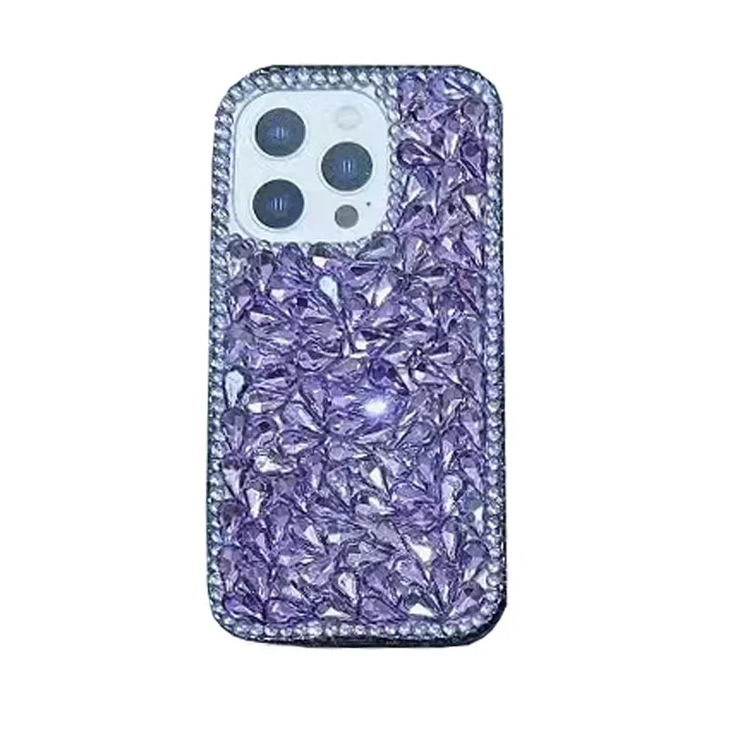 Для iPhone 16 15 14 13 12 Mini 11 Pro XS Max XR X 8 7 Plus Супер модный полностью блестящий маленький кристаллический бриллиант прозрачный чехол для телефона