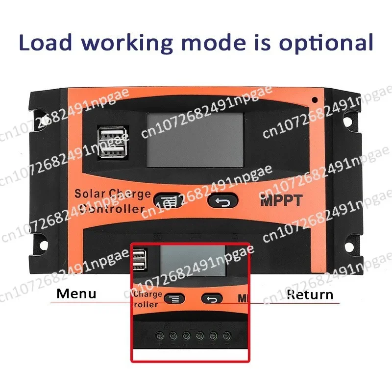 Cross-border 30A40A50A60A Solar Controller, Outdoor Photovoltaic Panel 12V/24V Battery Charging Controller