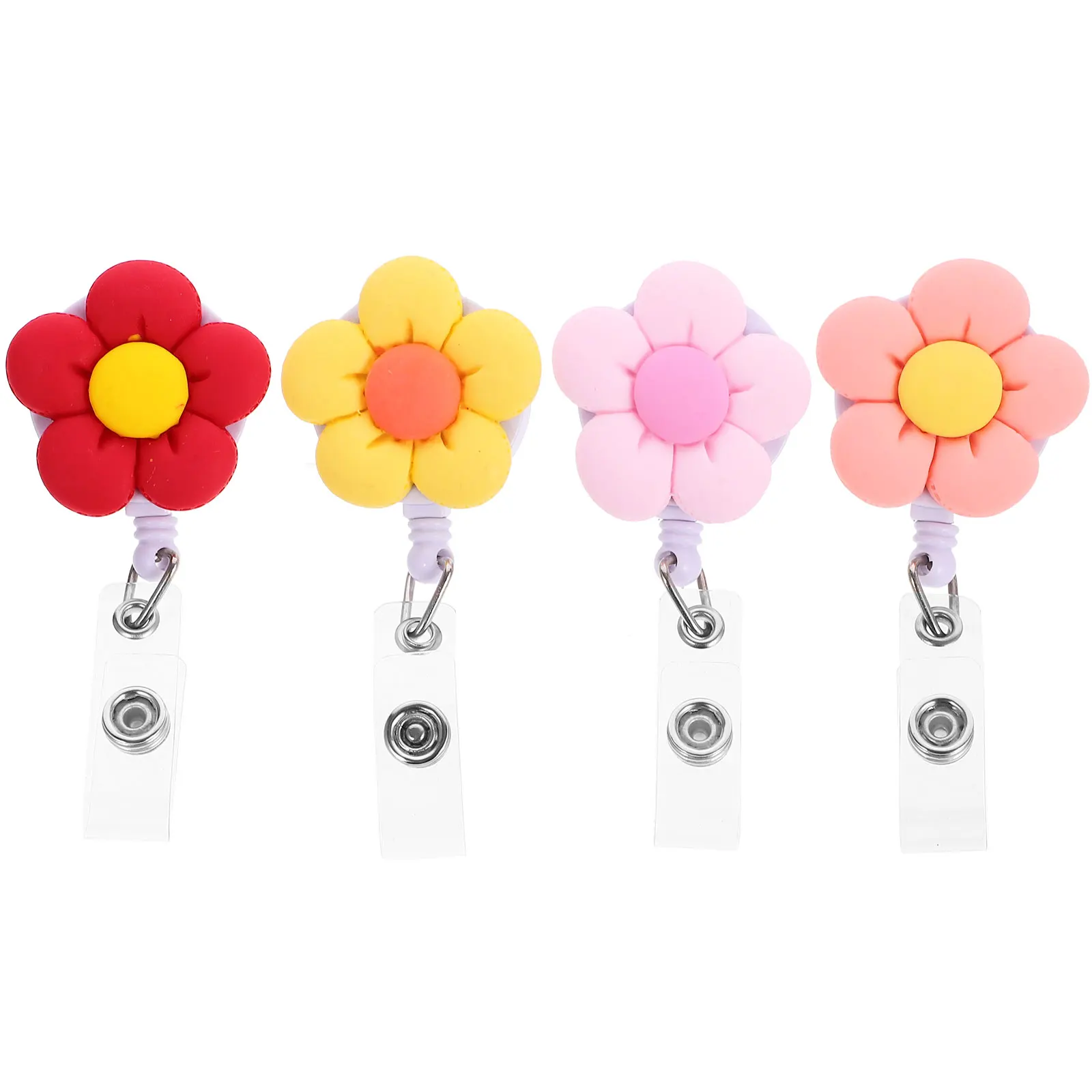 4 قطعة أصحاب شارة قابل للسحب للممرضة طبيب بطاقة الهوية اسم العلامة كليب الموظف شارة بكرة بطاقات متعددة الوظائف ملحق #3