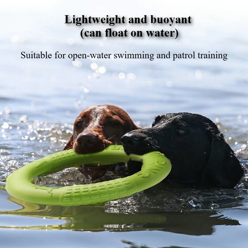 Hundefrisbee, kaubeständig und schwimmend, langlebiges Apportierspielzeug für mittelgroße und große Hunde wie Golden Retriever Outdoor-Training, Flugscheibe