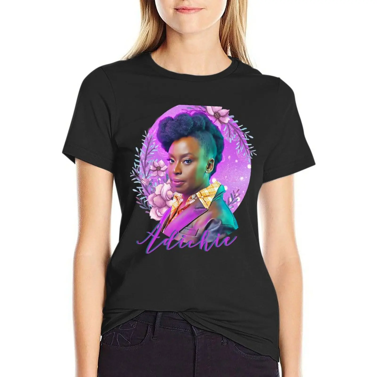 

Adichie T-Shirt animal print customs blanks hippie clothes T-shirts for Women