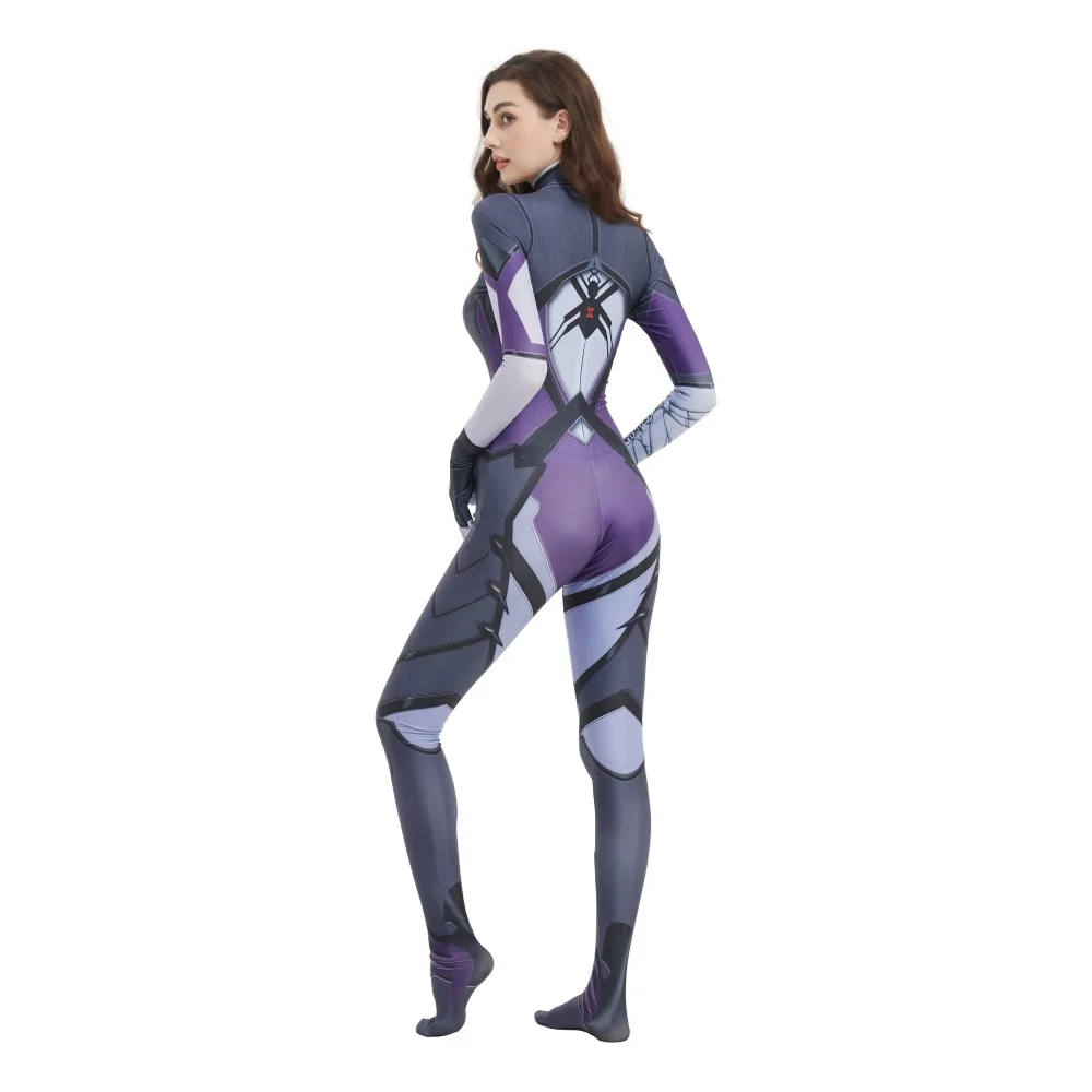 Game Weduwenmaker Cosplay Bodysuit Kostuum Halloween Vrouwelijke Zentai Pak Cyber Mechanische Combat Mecha Vrouwen Sexy Party Jumpsuit