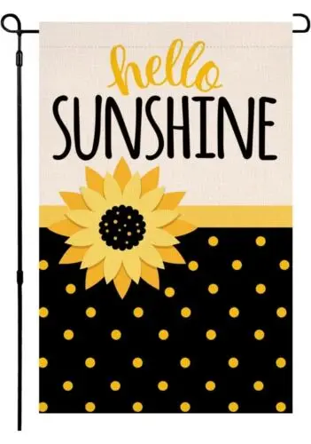 Hello Sunshine Summer Garden Flag Sunflower 12