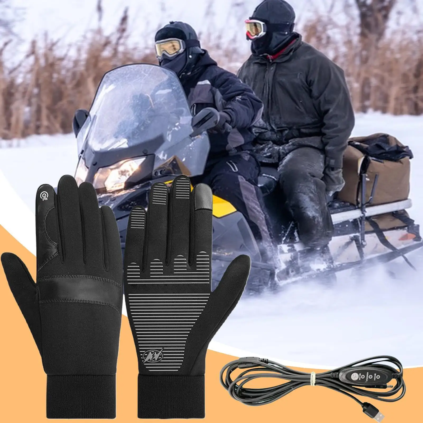 

Перчатки с подогревом, грелка для рук в холодную погоду, USB-перчатки, грелки для рук, сенсорный экран для катания на лыжах, кемпинга, мотоцикла, садовников