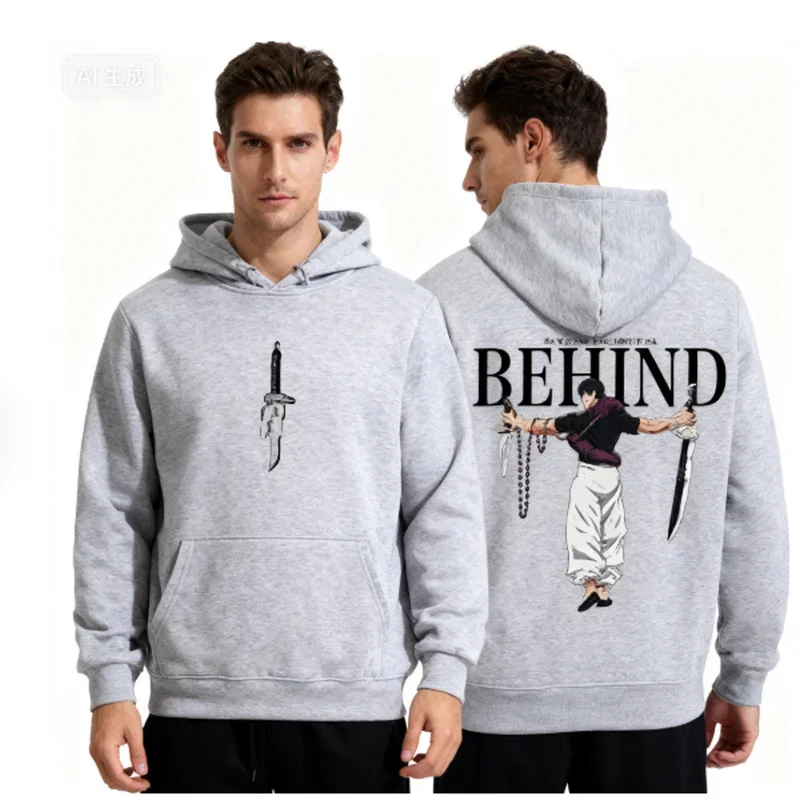 Jujutsu Kaisen أنيمي هوديس الرجال النساء Fushiguro Toji مانغا قناع السترة القوطية بلوزات الهيب هوب الشارع الشهير ملابس للرجال