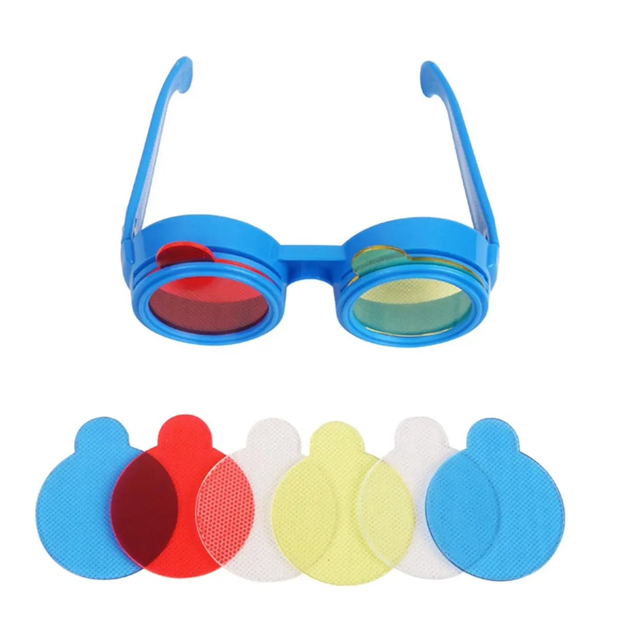 【TODAY-BUY】~@ Student Kid Trichromatic Glasses Toy - Optical Physics Science Experiment Kit for Educational Teaching