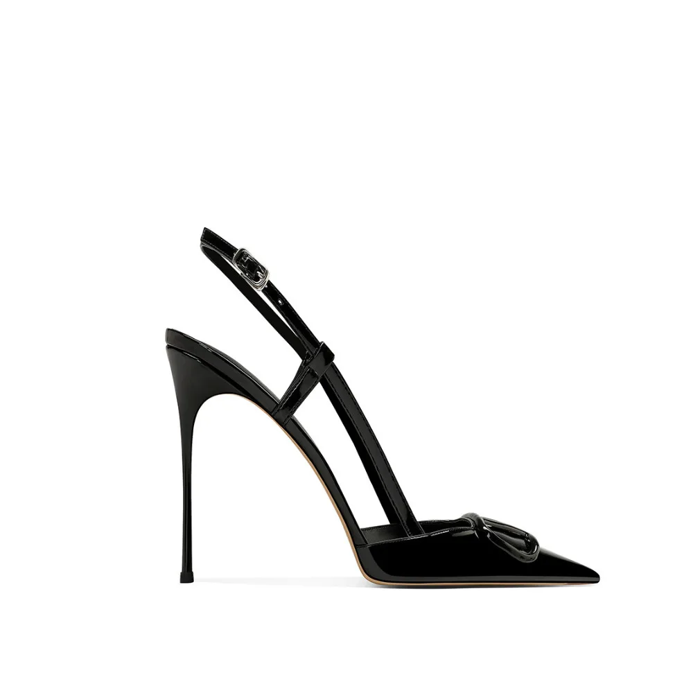Women Nude Pointed Toe Thin Heel Sandals Spring New Arrival Open Back Closed Toe Elegant High Heel Sandals view 4