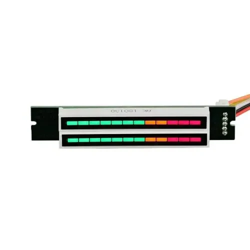 Mini Dual Channel 12 Bit LED Music Spectrum Level Indicator Light Adjustable Light Speed VU Meter Stereo Amplifier Board 7-12V