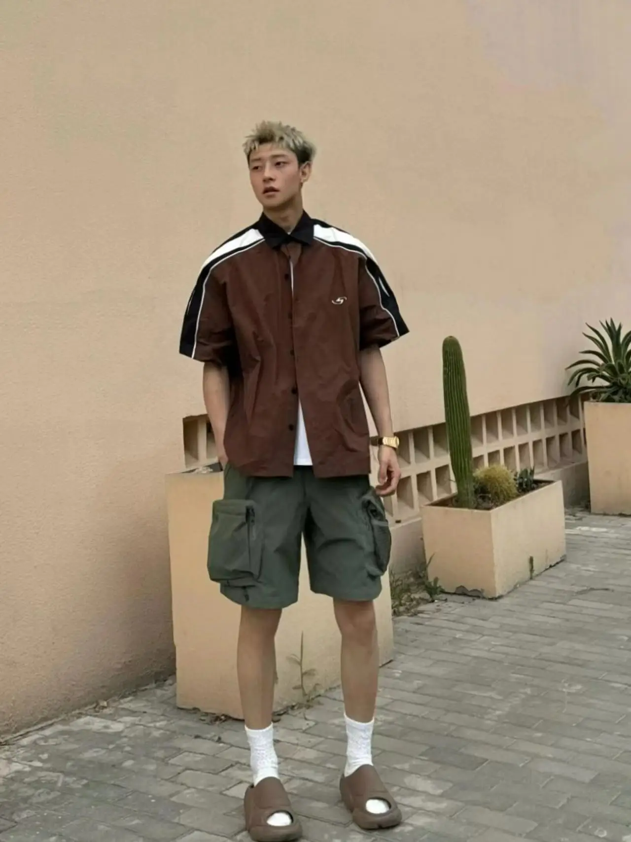 

Американские повседневные спортивные брюки с большими карманами, летние мужские функциональные брюки AGG, тканые, зауженного кроя, для активного отдыха, молодежные