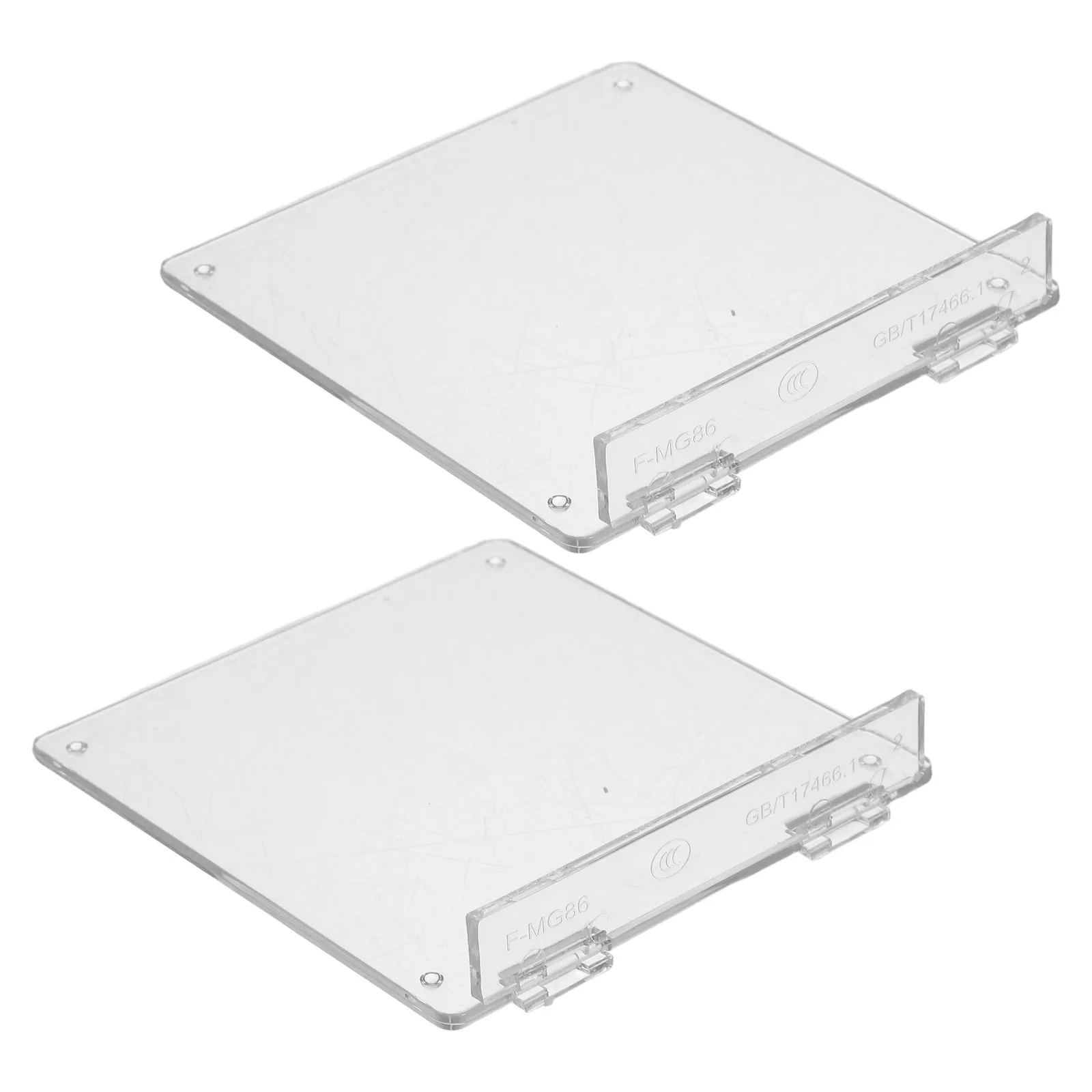 2Pcs Central Ac Thermostat Cover Hinged Transparent Plastic Anti Tamper Switch Guard for Air Conditioning Control Panel Safety
