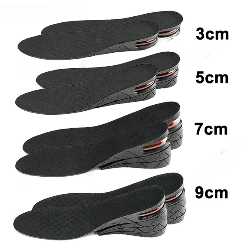 

3-9cm Invisible Height Increase Insole Cushion Height Adjustable Shoe Heel insoles Insert Taller Support Absorbant Foot Pad