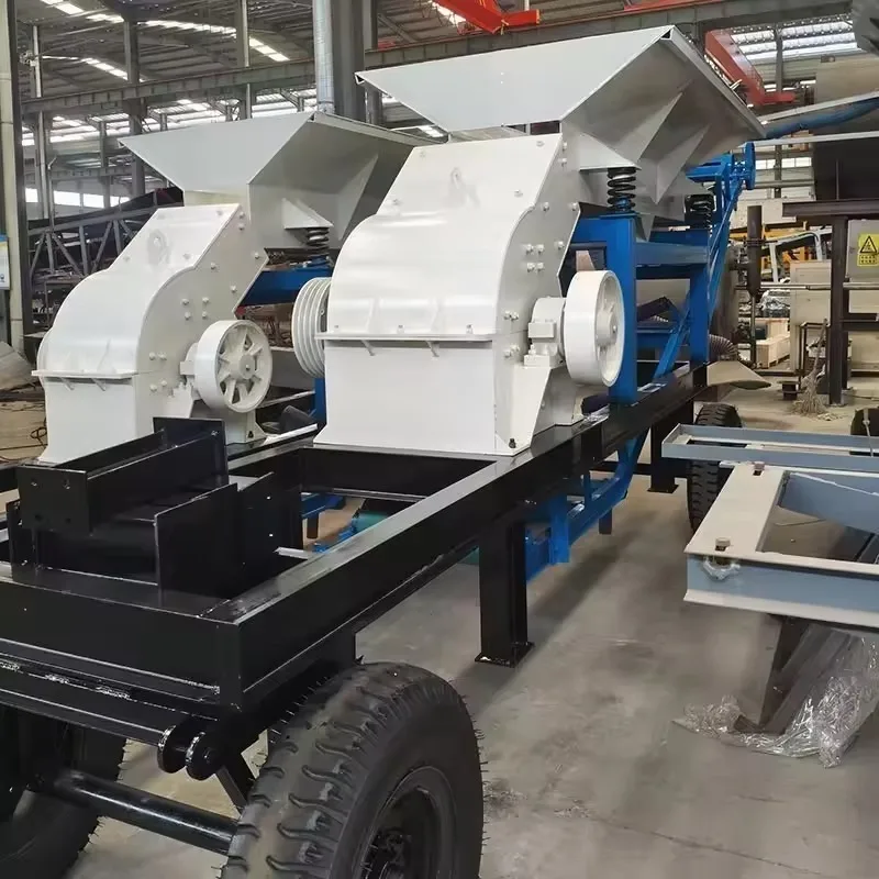 Customized The PC400X600 Portable Hammer Crusher With Conveyor Belt Is Available For Crushing And Sand Mak