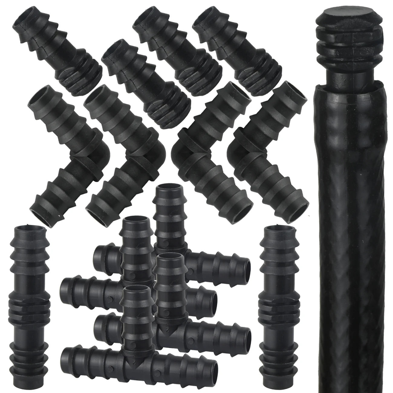 40pcs Garden 16mm Watering Quick Connector Hose Pipe Extension 1/2