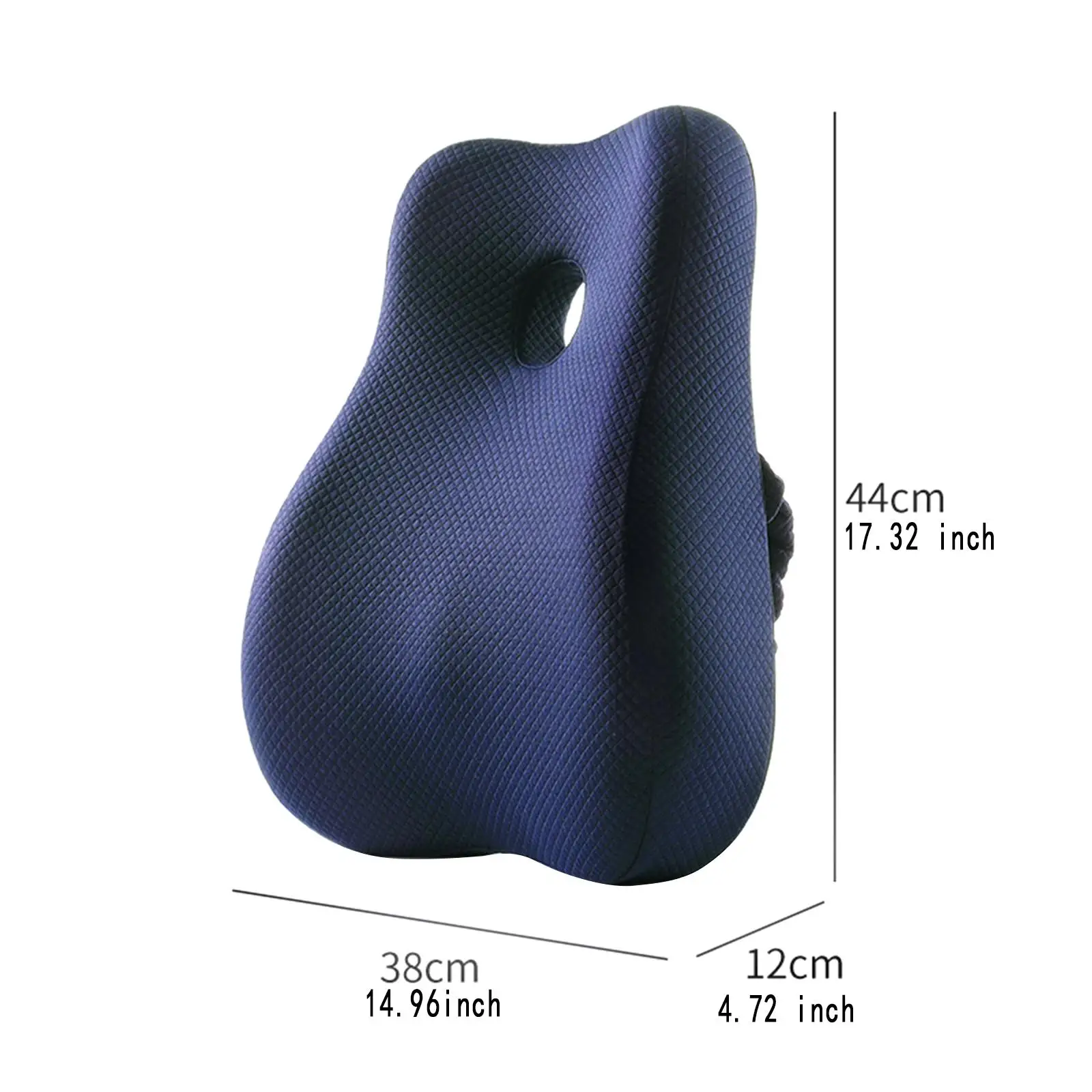 Memory Foam Cushion Back Support Pillow for Office Chair Car Seat Compact Travel Sitting Relief