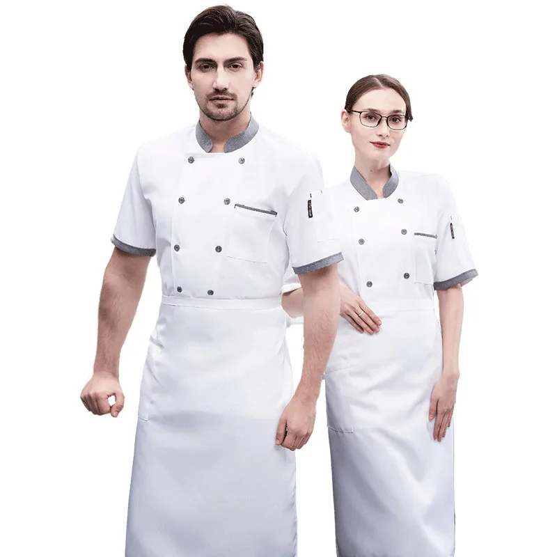 Chef Overalls Herren Sommer kurz ärmel ige Backen Catering Hotel Hot Pot Restaurant Grill Koch Uniform Arbeits kleidung