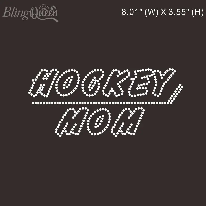 

BlingQueen Crystal Rhinestone Transfers, Hockey Mom Design, 25Pcs per Lot