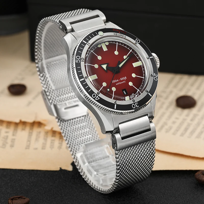 Imagem -03 - Ixdao-relógio de Mergulho Profissional Relógios Mecânicos Automáticos Sapphire Relógio de Pulso Gmt Pt5000 Sw200 Eta2824 Novidades 5305 40 mm 2023