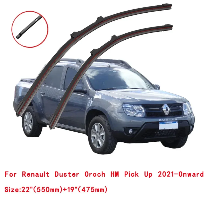 For Dacia Renault Duster Oroch HS PS HM SUV Pick Up 2010 2011 2015 2017 2018 2021 2022 Car Brush Double Rubber Windshield Wiper