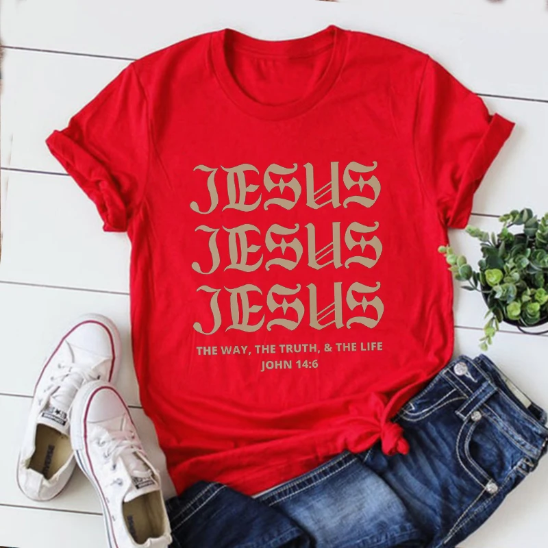 Jesus Shirt Christian Shirts Gothic Vintage Clothes Christian Bible Verse Shirt Aesthetic Clothes Harajuku Tee L