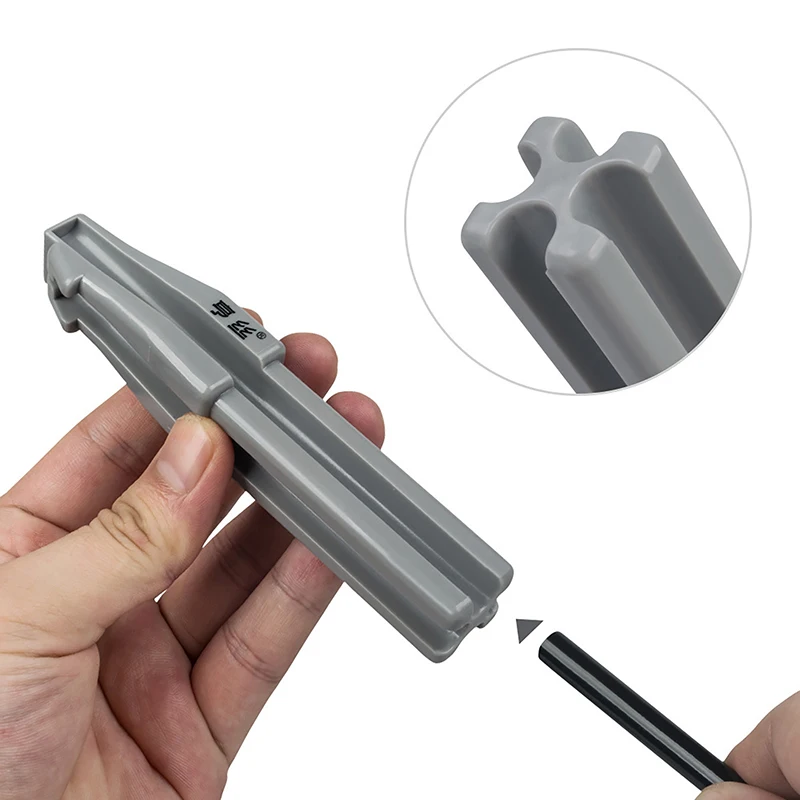 Sacapuntas de lápiz de cejas de madera Sacapuntas de lápiz de cejas Sacapuntas para principiantes Machete Ayuda de lápiz de cejas de madera