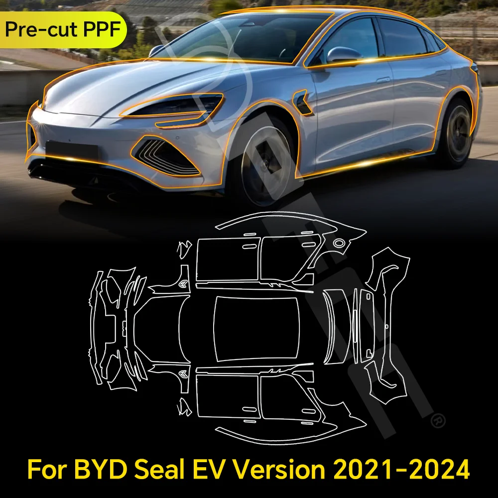 

For BYD Seal EV Version 2021-2024 TPU Paint Protection Film Clear Bra Pre-cut PPF Car Body Anti-scratch Invisible Resistant Kit