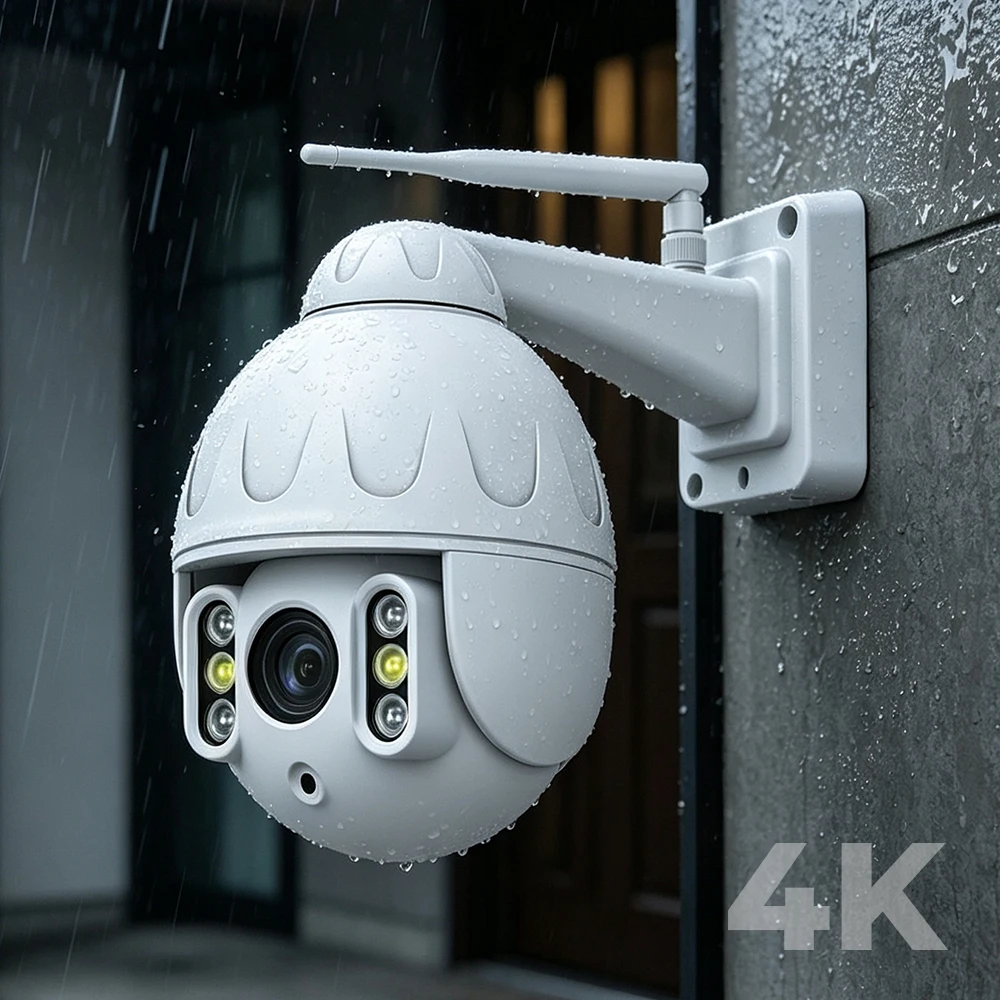 4K 8MP IMX415 WiFi PTZ Camera Outdoor 5X Optical Zoom Auto Tracking IP Camera Spotlight Color Night Vision CCTV Security Cameras