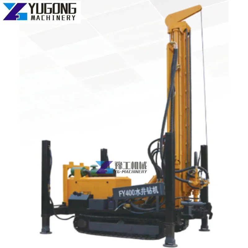 300m Depth Multifunctional Portable Diesel Rotary DTH Crawler Durable Deep Water Well Drilling Rig FY300 for Sale