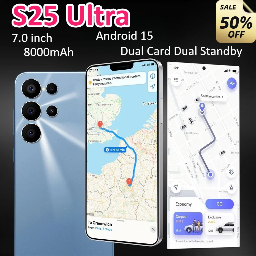 حار S25 الترا الأصلي 2026 حار 7.3HD ذكي 5G بطاقة مزدوجة المزدوج الاستعداد نظام أندرويد 15 الإصدار العالمي بطارية 8000mAh #1