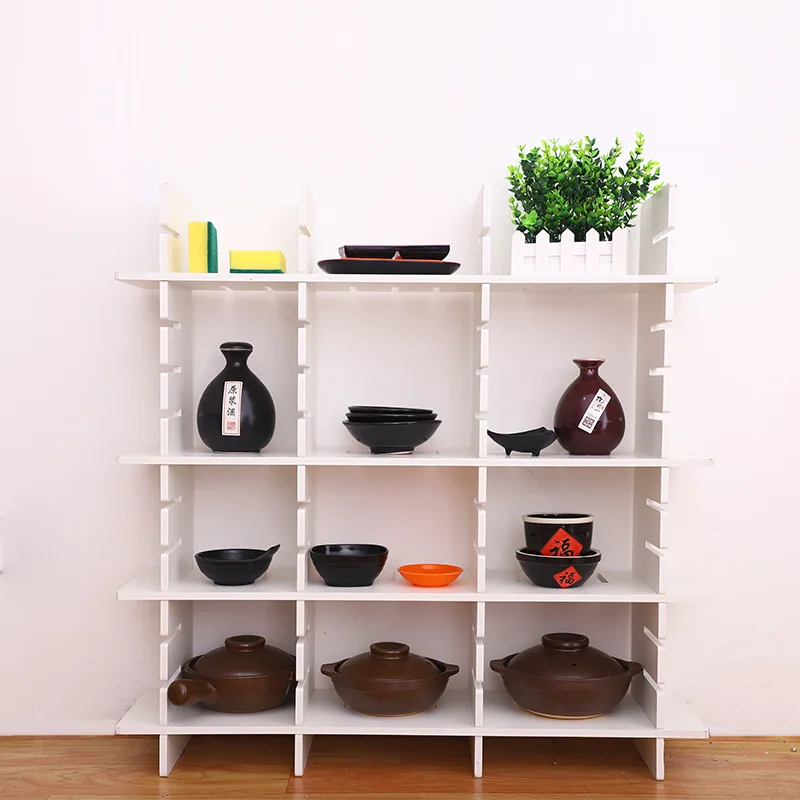 Pvc Wood-Plastic Drawer Wardrobe Divider Panels Mm Thick X Cm Three-Piece Set Nail-Free Modular Cabinet Shelf Organizer Home